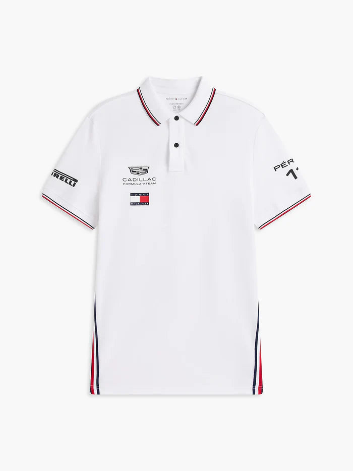 Checo Pérez Polo Cadillac Oficial 2026 Color Blanco