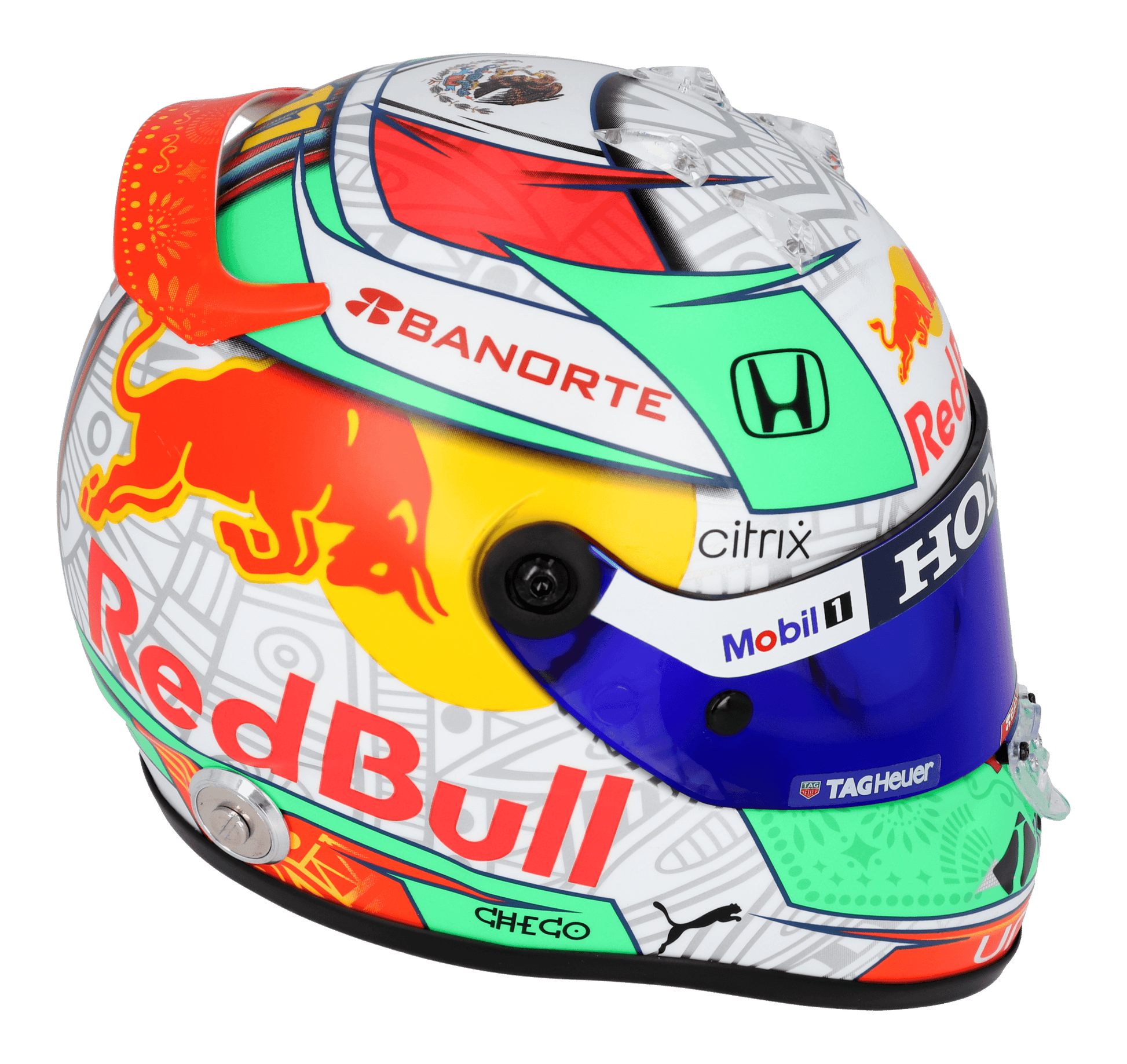 SP Mini Helmet Mexico GP 2021 Scale 1 2 Sergio Perez Official Store