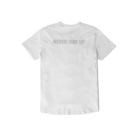 SP BASIC TEE (Never Give Up) WHITE BY ACAPELLA